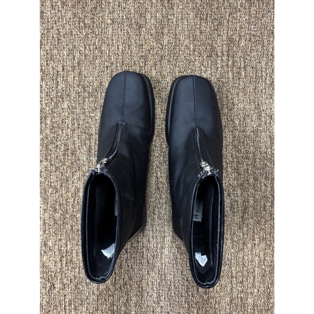 Etienne Aigner Women’s 9M Black Zip Up Ankle Rain Boots In Great Condition - Picture 5 of 9
